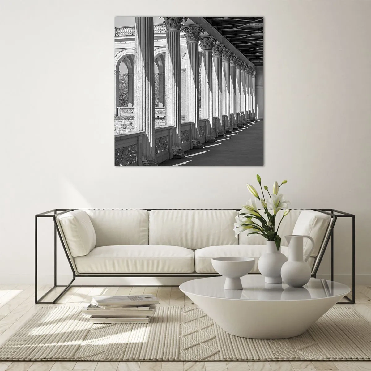 Impression sur verre - Image sur verre - Arcade ensoleillée - 60x60 cm