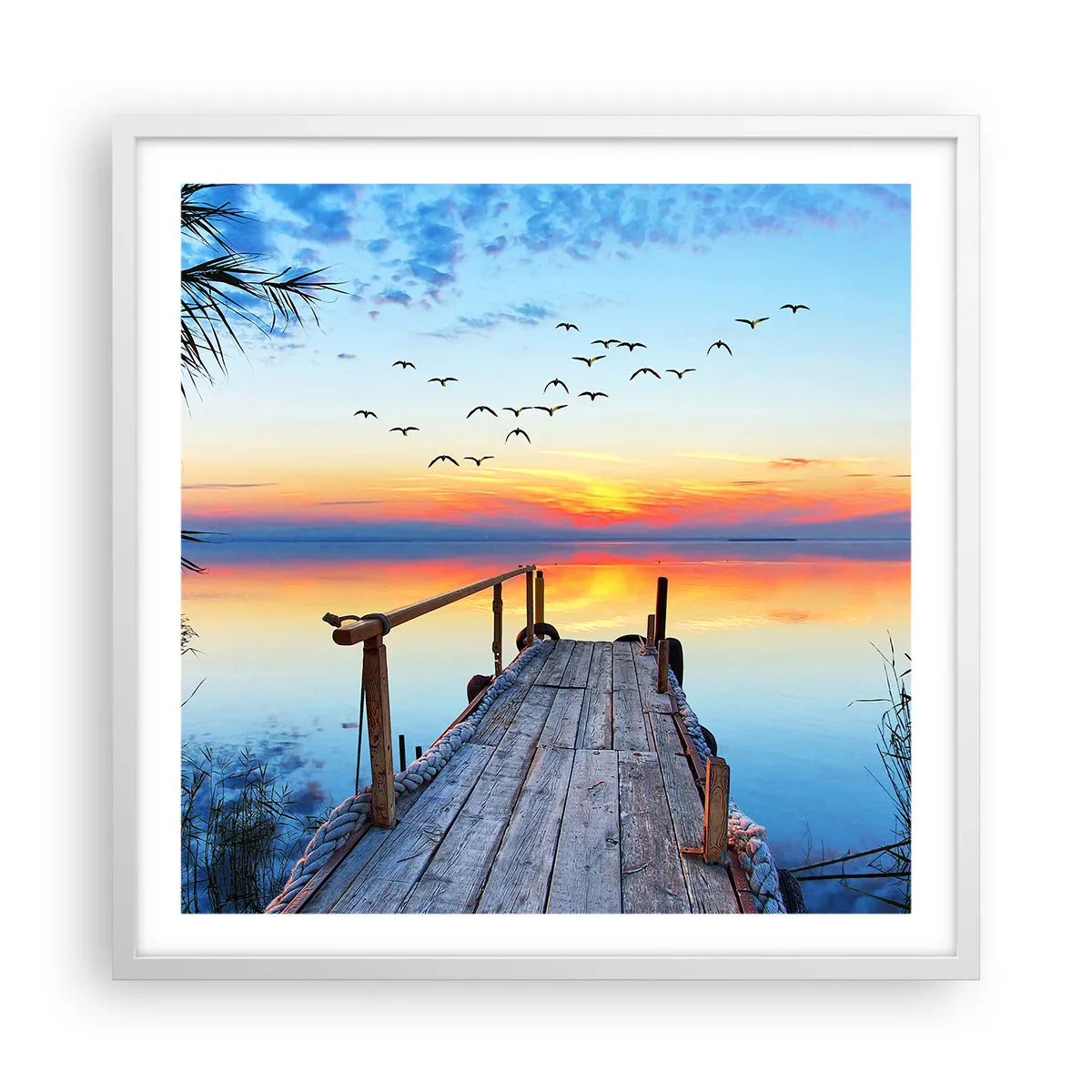 Affiche dans un cadre blanc - Poster - Il est temps de rentrer... - 60x60 cm