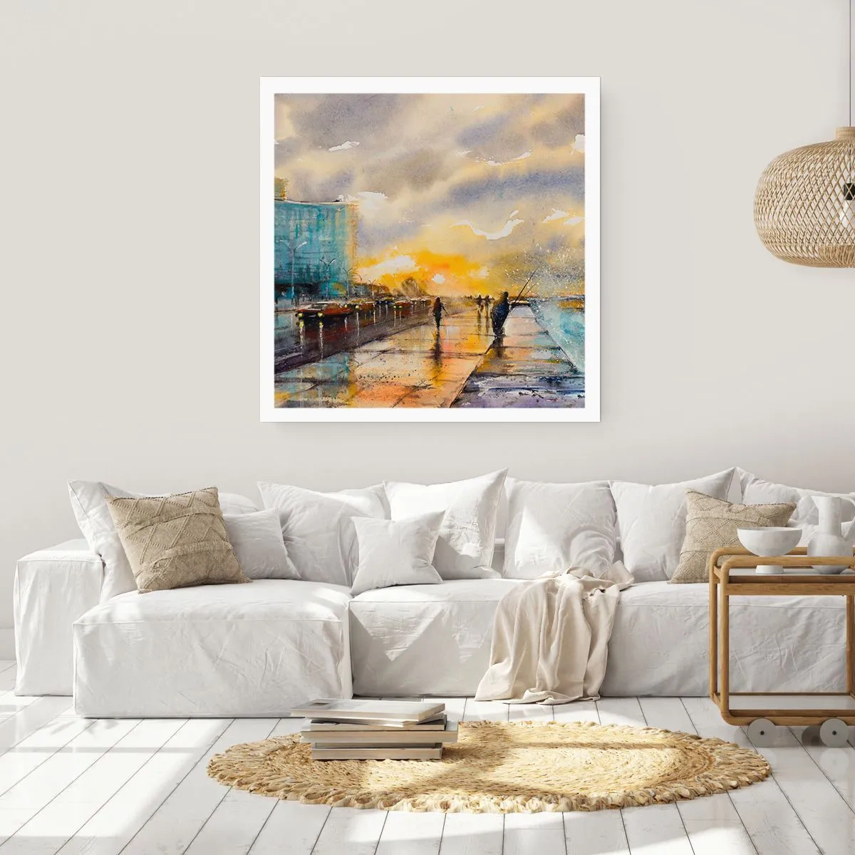 Affiche - Poster - La vie sur le rivage - 30x30 cm