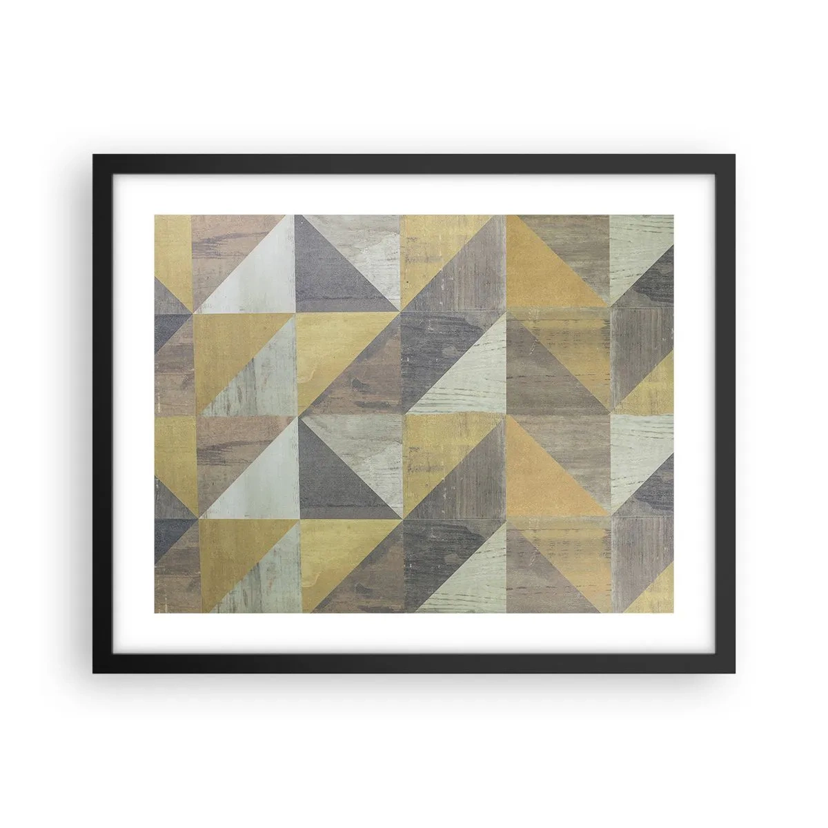 Affiche dans un cadre noir - Poster - Suivant l'angle du triangle - 50x40 cm