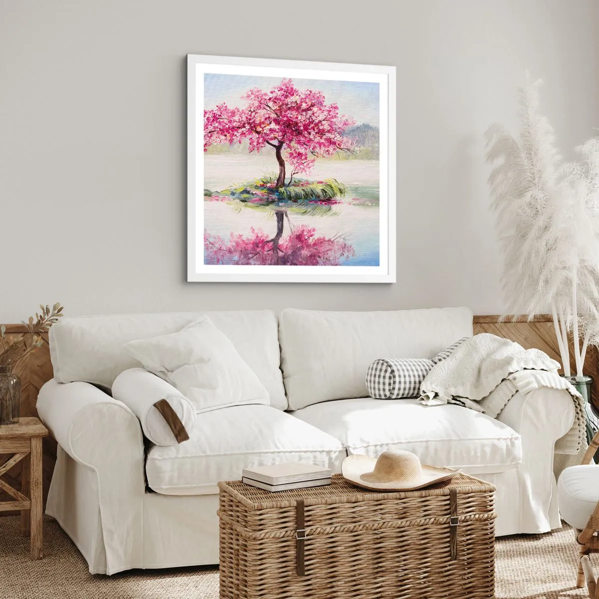 Affiche dans un cadre blanc - Poster - Fête du Printemps - 60x60 cm