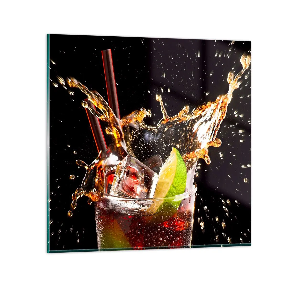 Impression sur verre - Image sur verre - Joie et énergie des couleurs - 70x70 cm