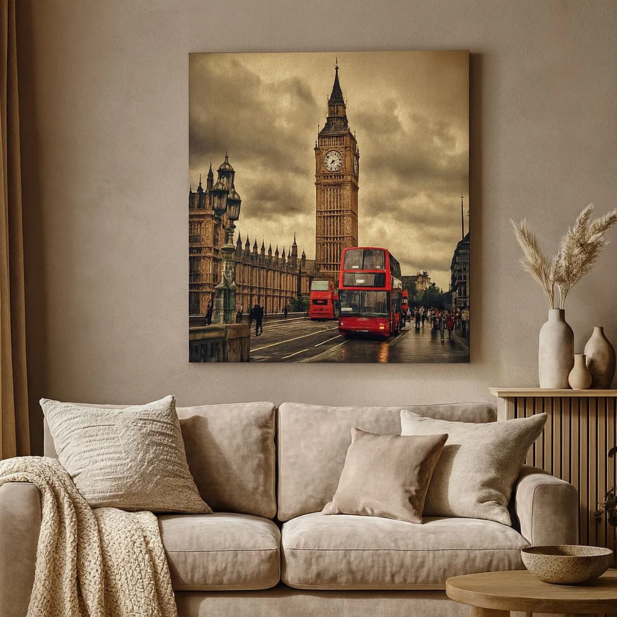 Impression sur toile - Image sur toile - Directement en plein coeur de la ville - 30x30 cm