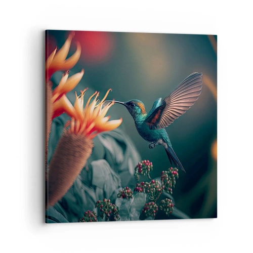 Impression sur toile - Image sur toile - une vie vraiment colorée - 70x70 cm