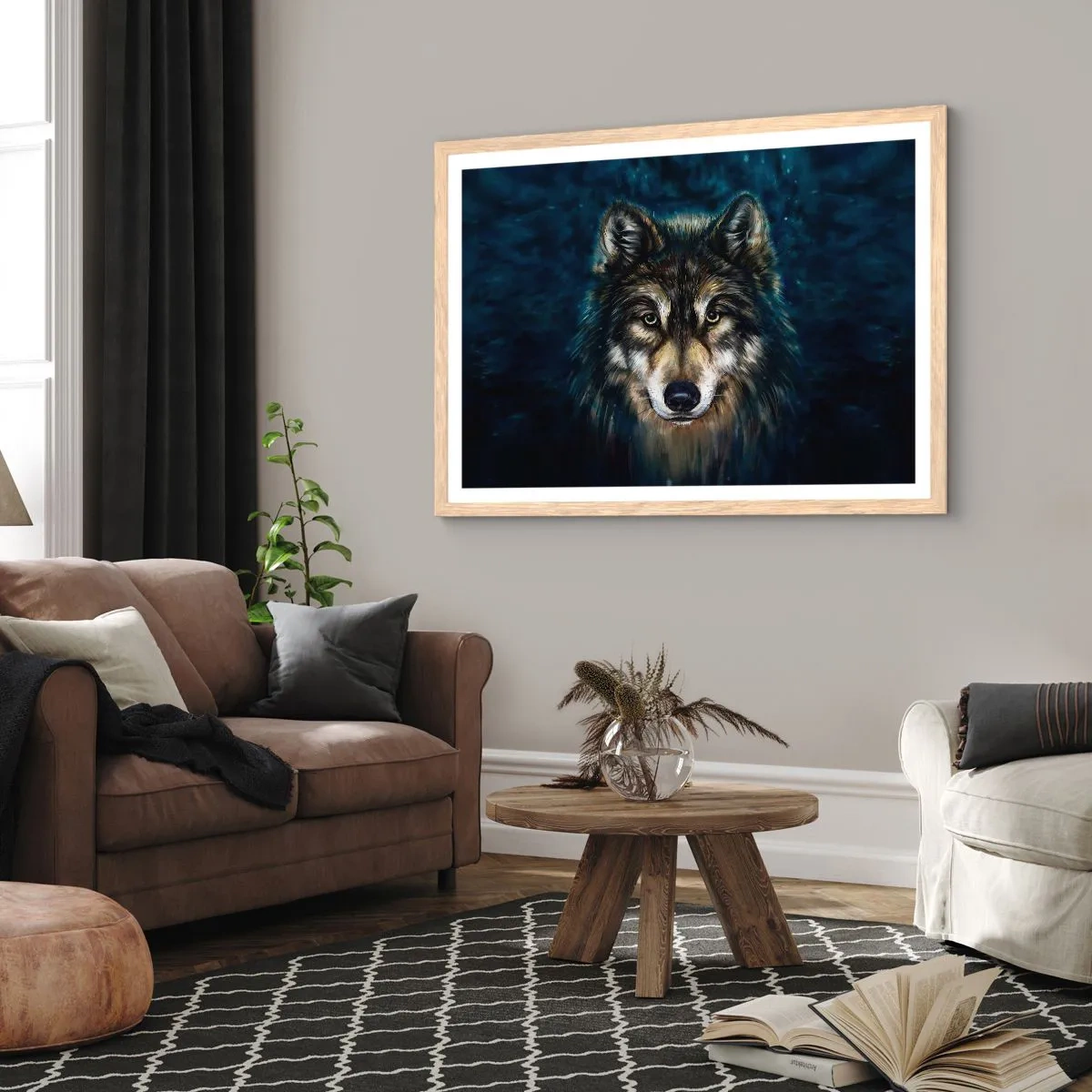 Affiche dans un chêne clair - Poster - Alpha? Et oméga - 40x30 cm