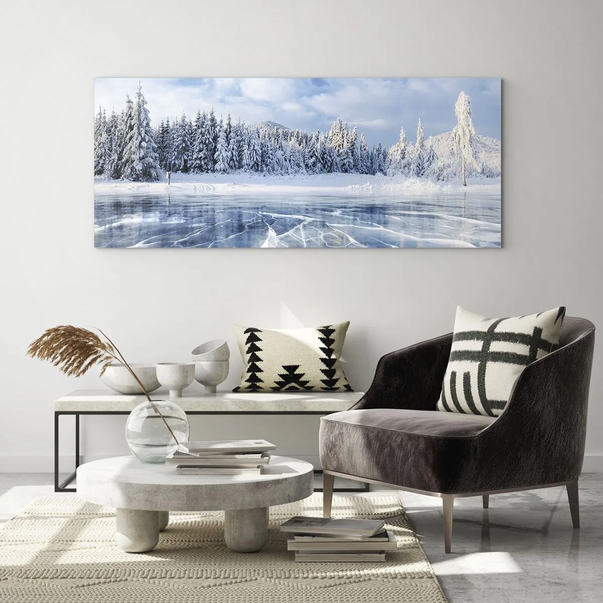 Impression sur verre - Image sur verre - Vue éblouissante et cristalline - 100x40 cm