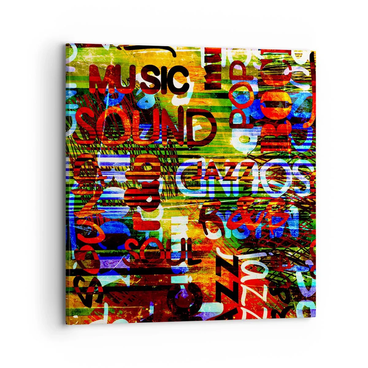 Impression sur toile - Image sur toile - Toutes les nuances du son - 70x70 cm