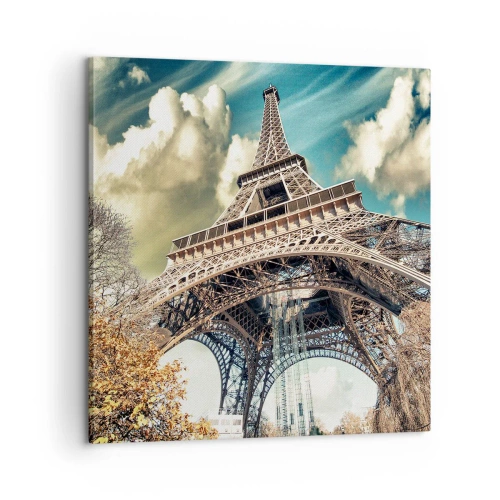 Impression sur toile - Image sur toile - Et en automne à Paris... - 60x60 cm