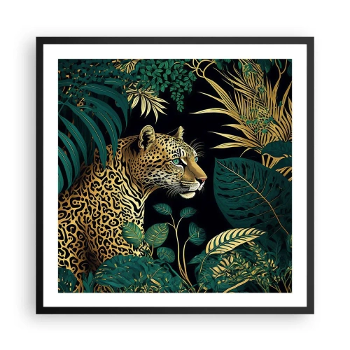 Affiche dans un cadre noir - Poster - Un hôte dans la jungle - 60x60 cm