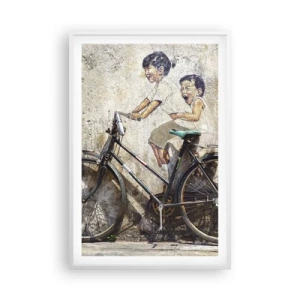 Affiche dans un cadre blanc - Poster - Vrai ou faux? - 61x91 cm