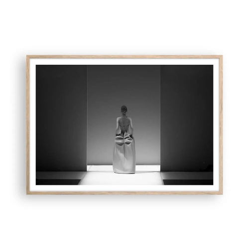 Affiche dans un chêne clair - Poster - Simplicité raffinée - 100x70 cm