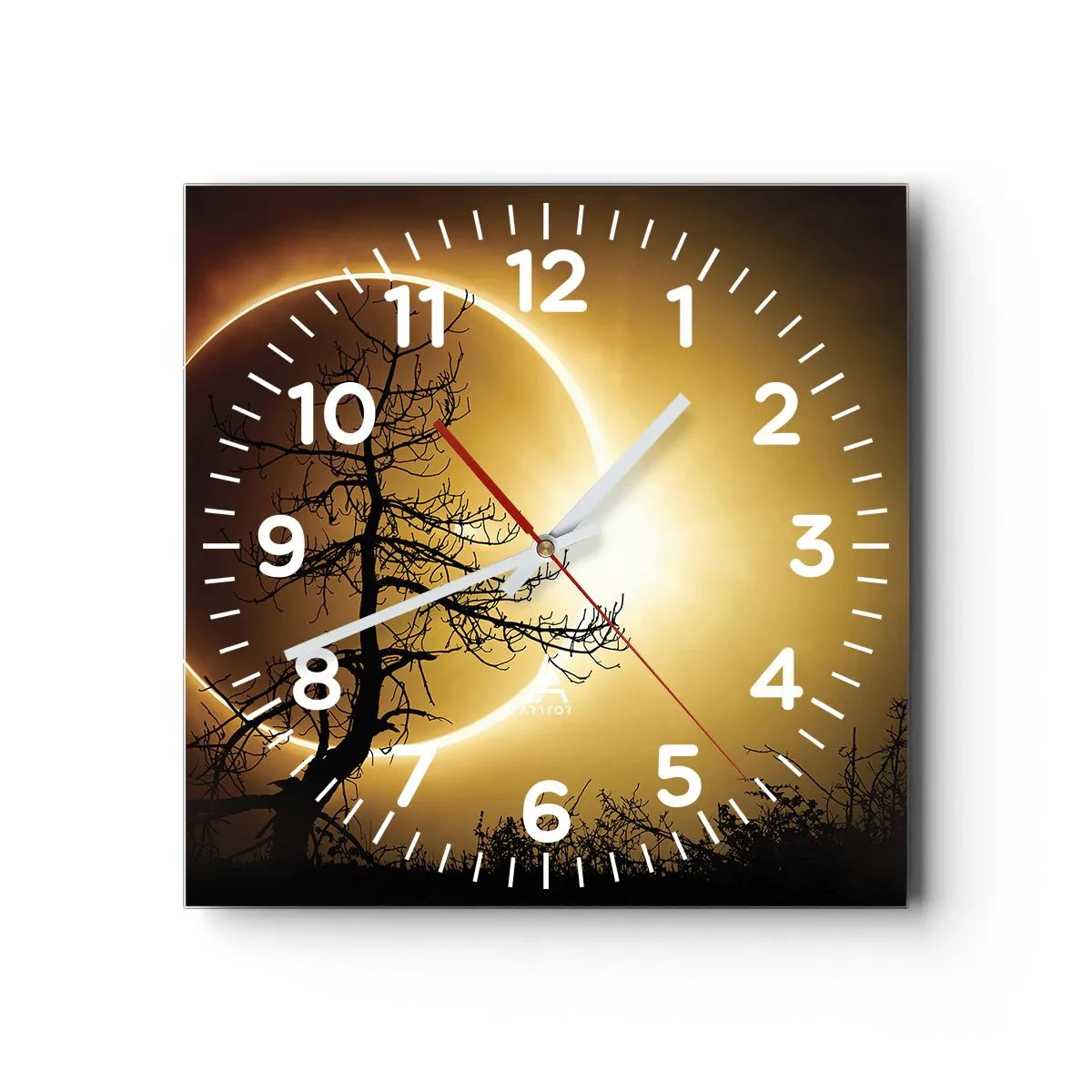 Horloge murale - Pendule murale - Éclipse totale - 40x40 cm