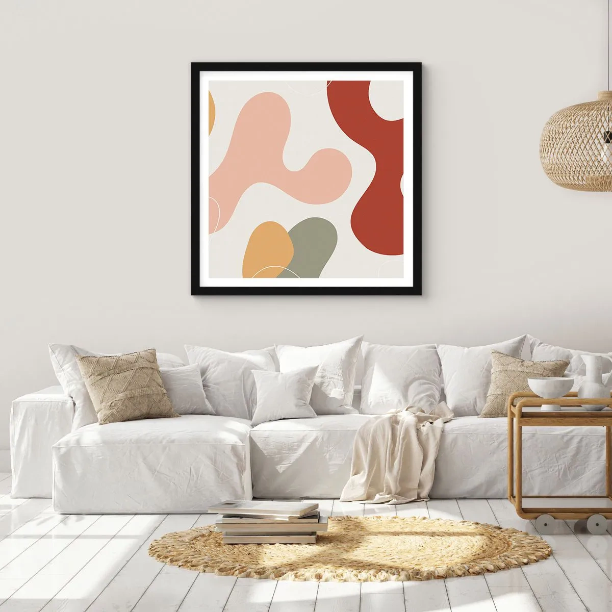 Affiche dans un cadre noir - Poster - Entrelac - 60x60 cm