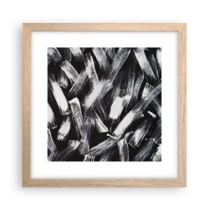 Affiche dans un chêne clair - Poster - L'abstraction dans l'esprit industriel - 30x30 cm