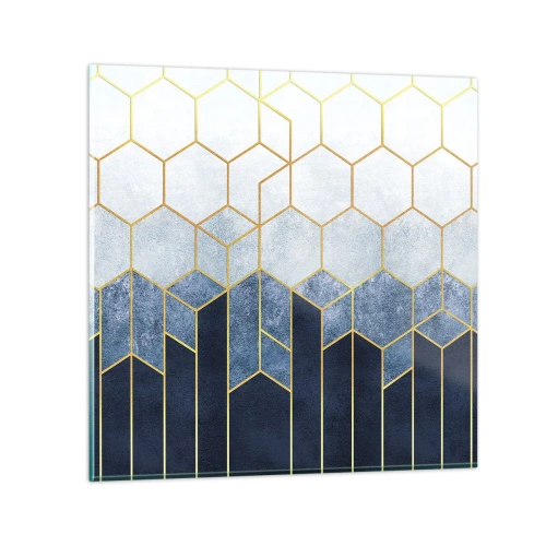 Impression sur verre - Image sur verre - Composition en rythme syncopé - 40x40 cm