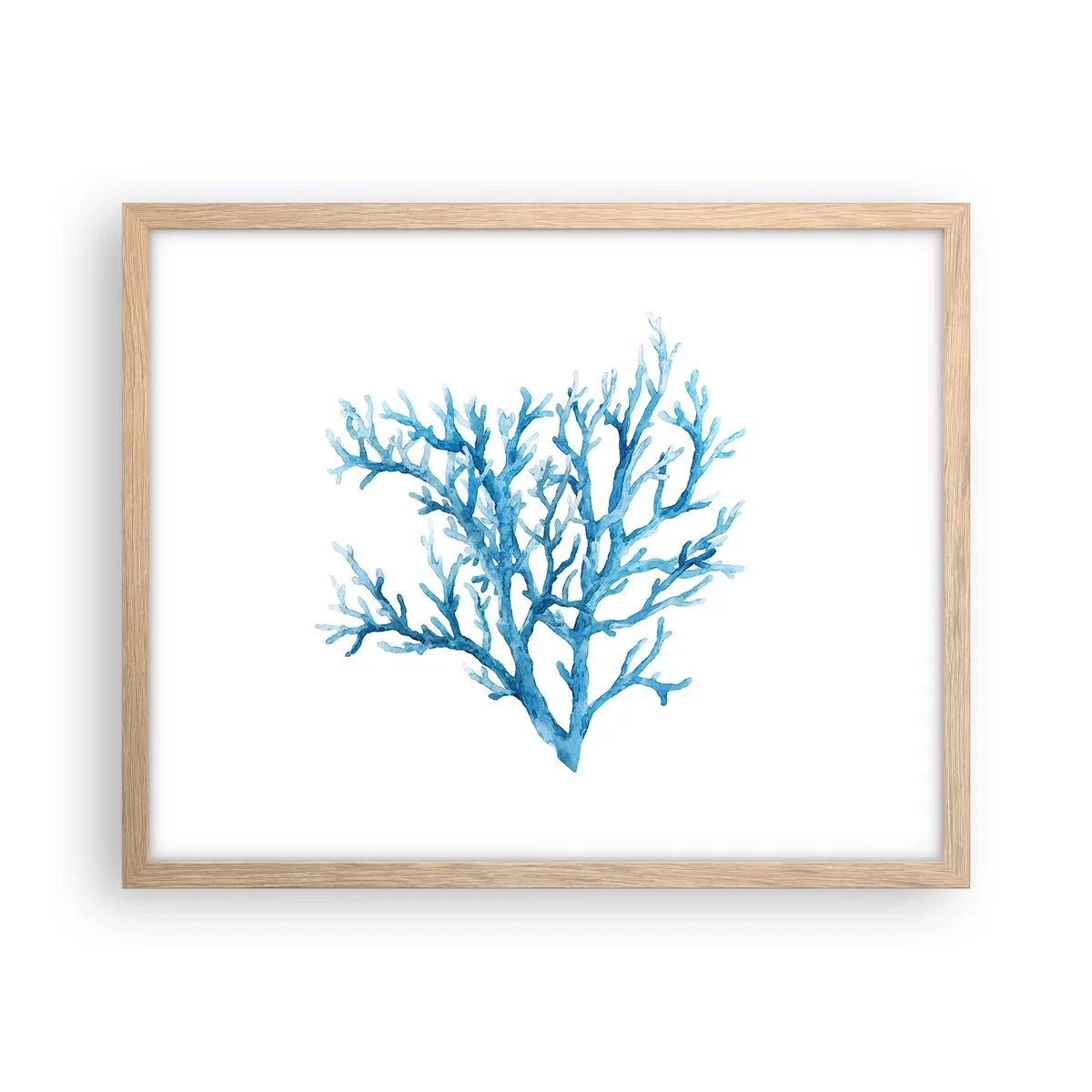 Affiche dans un chêne clair - Poster - Filigrane nautique - 50x40 cm