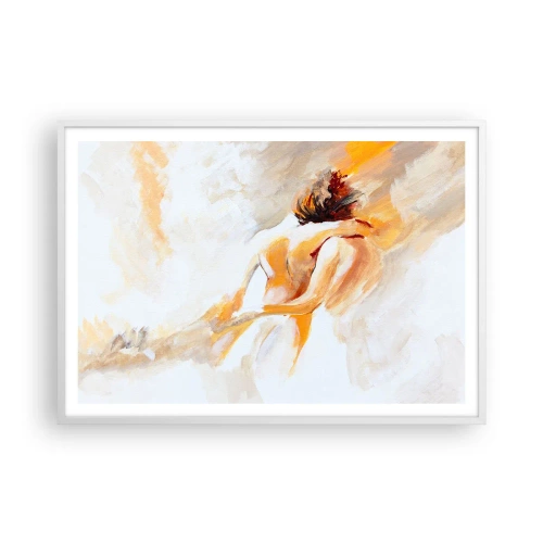 Affiche dans un cadre blanc - Poster - Proximité dans le ciel - 100x70 cm