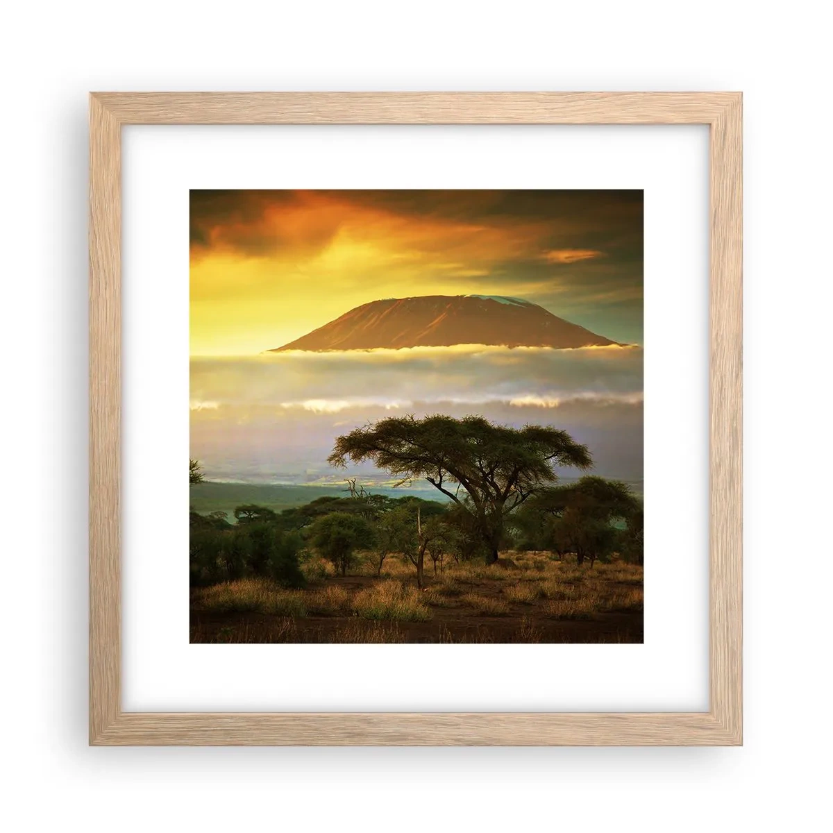 Affiche dans un chêne clair - Poster - Un rêve de voyageur - 30x30 cm