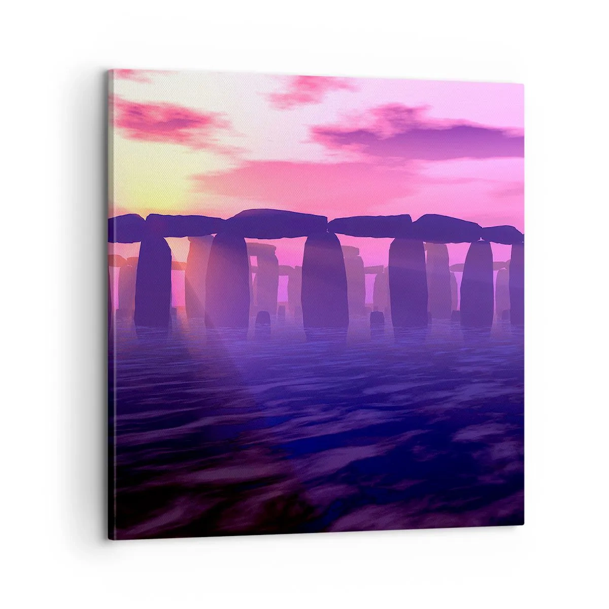 Impression sur toile - Image sur toile - Mystère à l'aube dans le brouillard - 60x60 cm