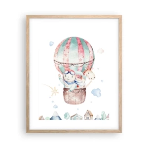 Affiche dans un chêne clair - Poster - Nous serons de retour bientôt! - 40x50 cm