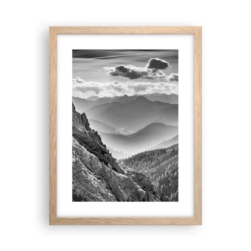 Affiche dans un chêne clair - Poster - Jusqu'à l'horizon - 30x40 cm