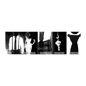 Échantillon de Papier Peint Autocollant Deluxe Sticker - Ambiance noire - Abstraction, Femme et Homme, Mode - 100x30 cm