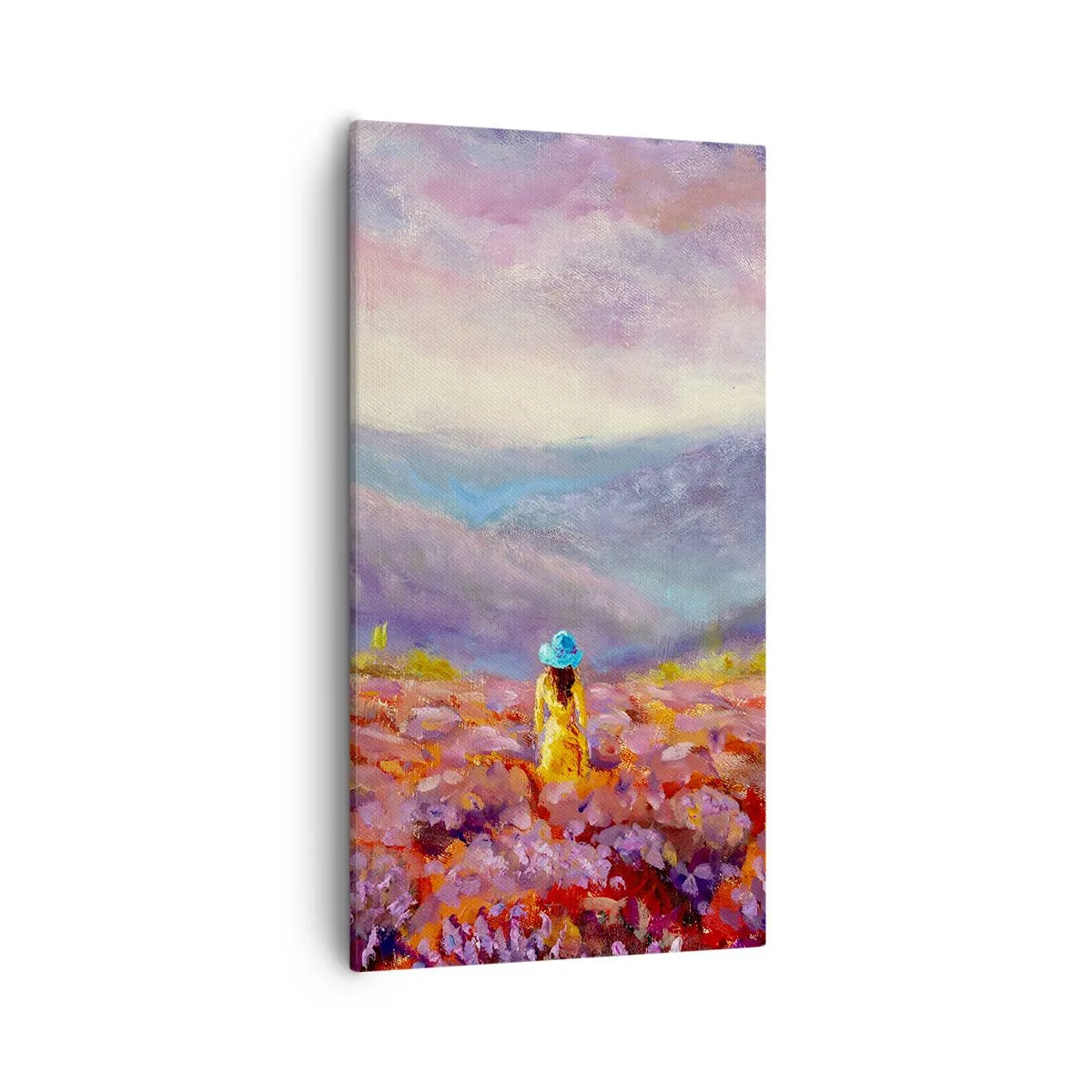 Impression sur toile - Image sur toile - Dans un monde lavande - 55x100 cm