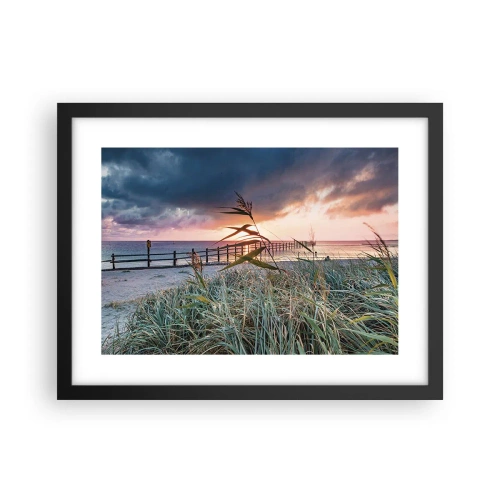 Affiche dans un cadre noir - Poster - Ça ne passe pas avec le vent - 40x30 cm