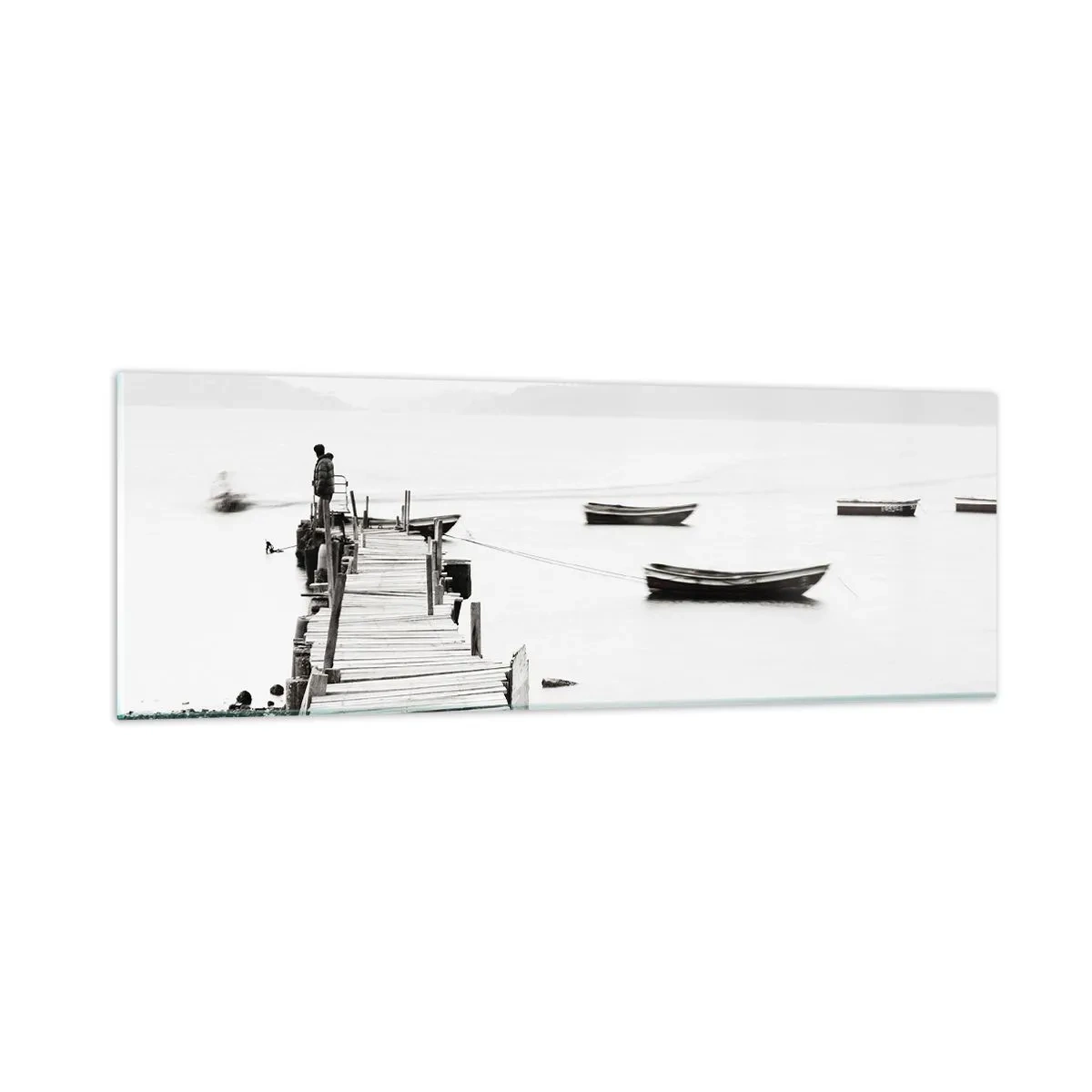 Impression sur verre - Image sur verre - Calme et propre au bord de l'eau - 90x30 cm