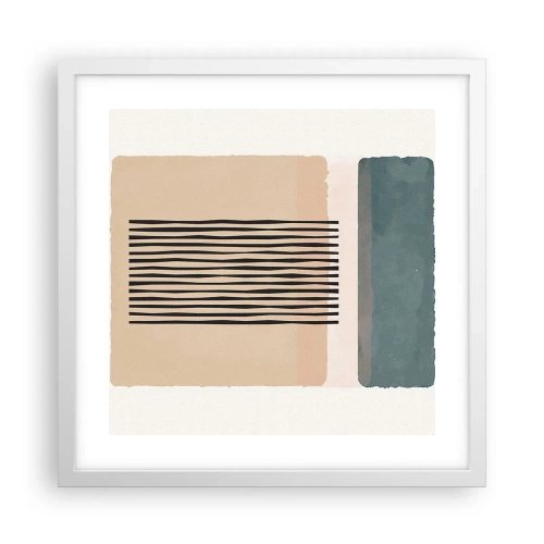 Affiche dans un cadre blanc - Poster - Tout est en ordre - 40x40 cm