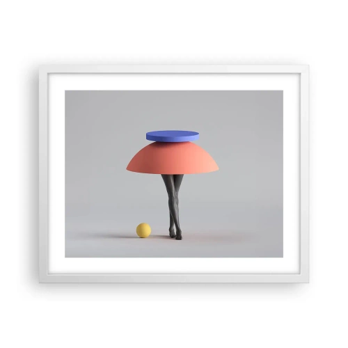 Affiche dans un cadre blanc - Poster - Composition surréaliste - 50x40 cm