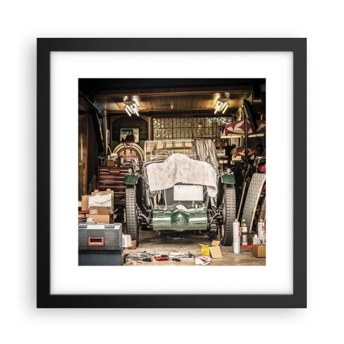 Affiche dans un cadre noir - Poster - Retour vers le passé - 30x30 cm