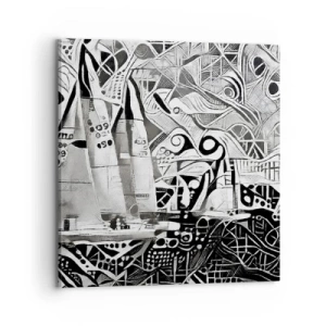 Impression sur toile - Image sur toile - Entre les vagues - 70x70 cm