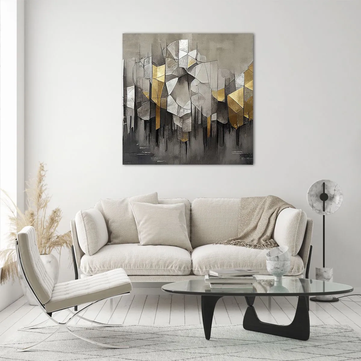 Impression sur verre - Image sur verre - Composition de glace et de lumière - 60x60 cm