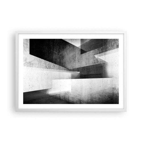 Affiche dans un cadre blanc - Poster - Structure de l'espace - 70x50 cm