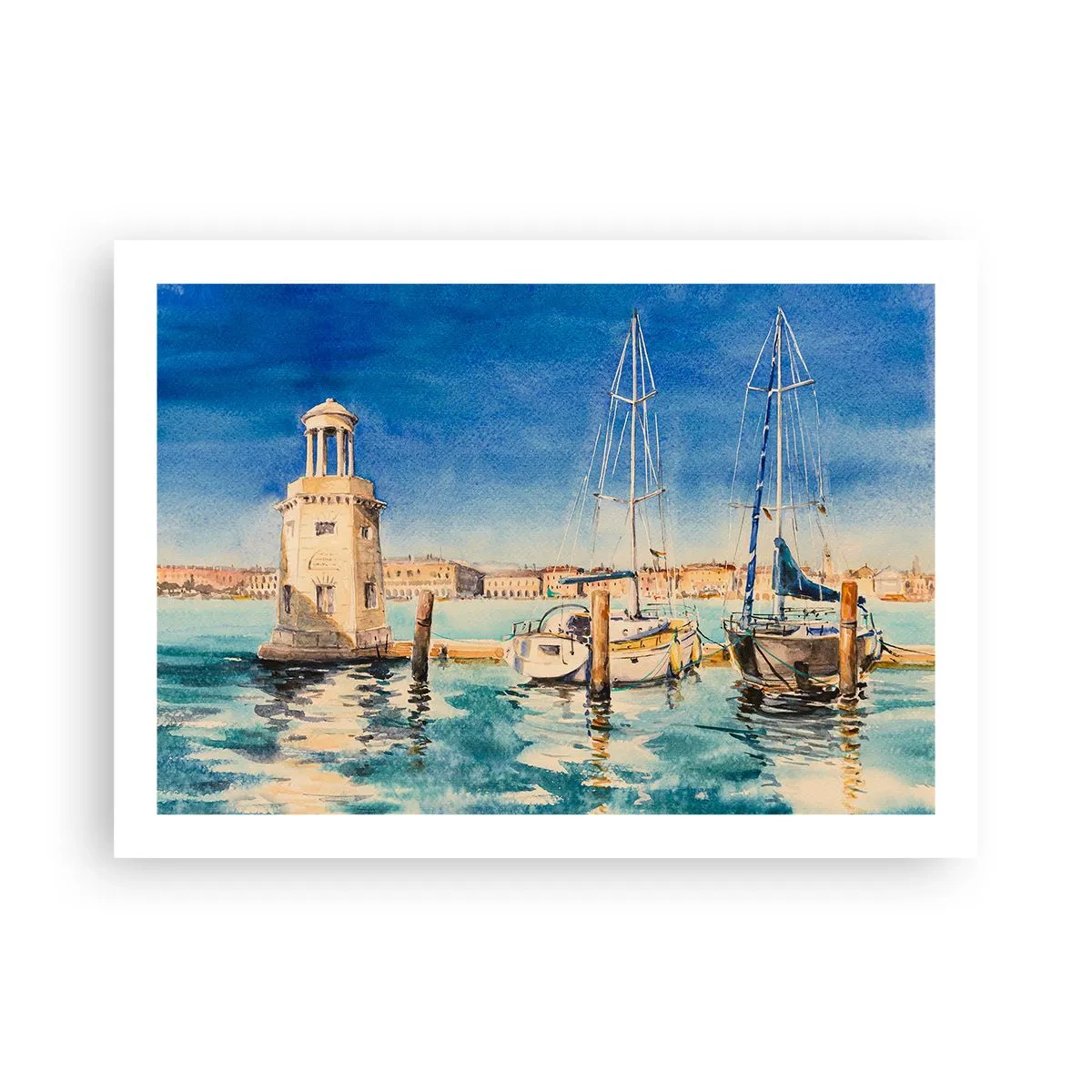 Affiche - Poster - Lagune ensoleillée - 70x50 cm