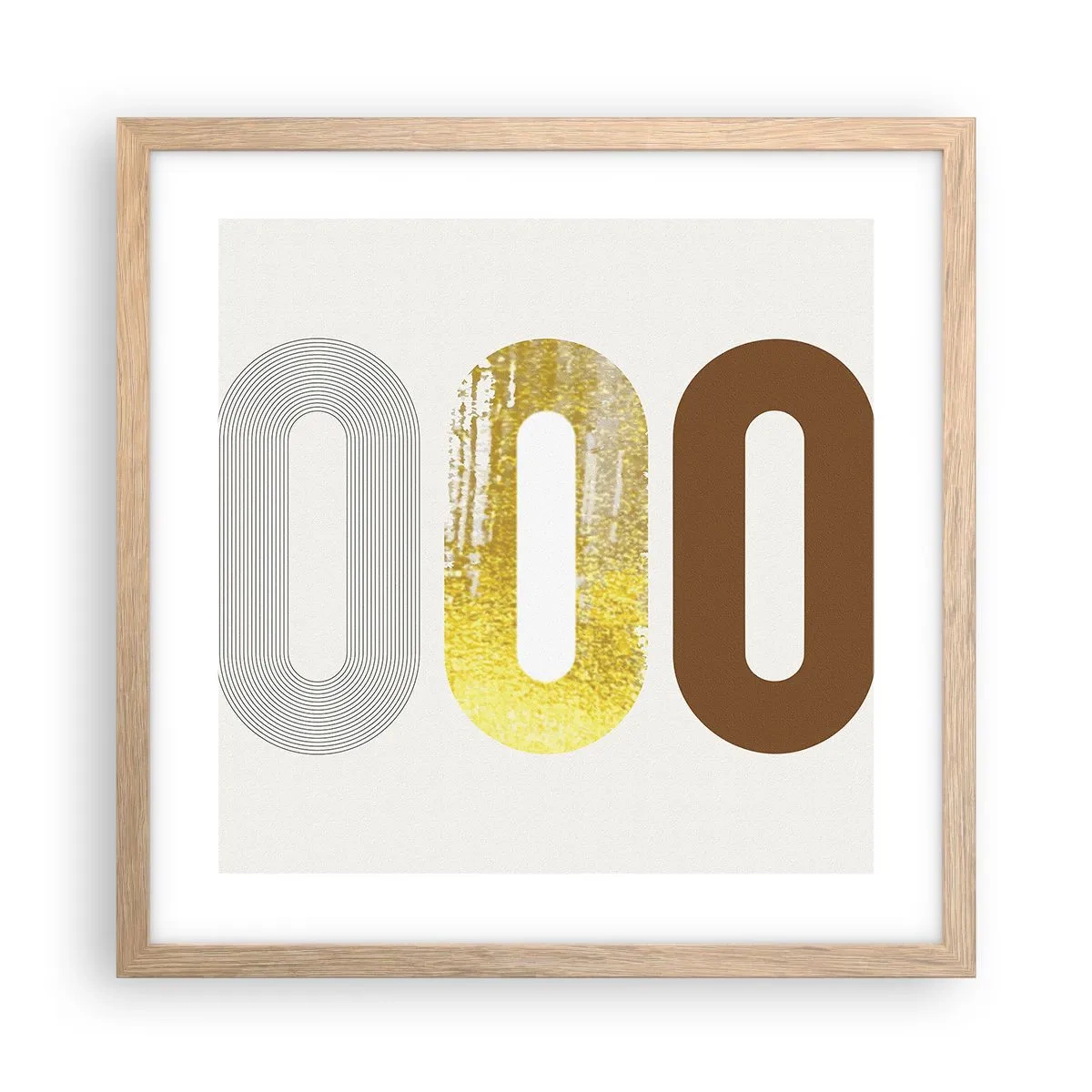 Affiche dans un chêne clair - Poster - Ooo! - 40x40 cm