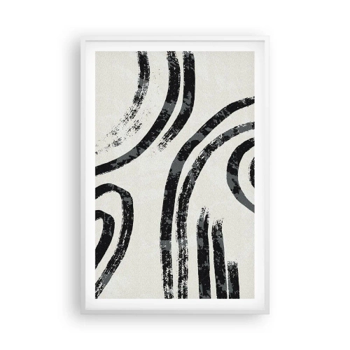 Affiche dans un cadre blanc - Poster - À moitié arrêté - 61x91 cm