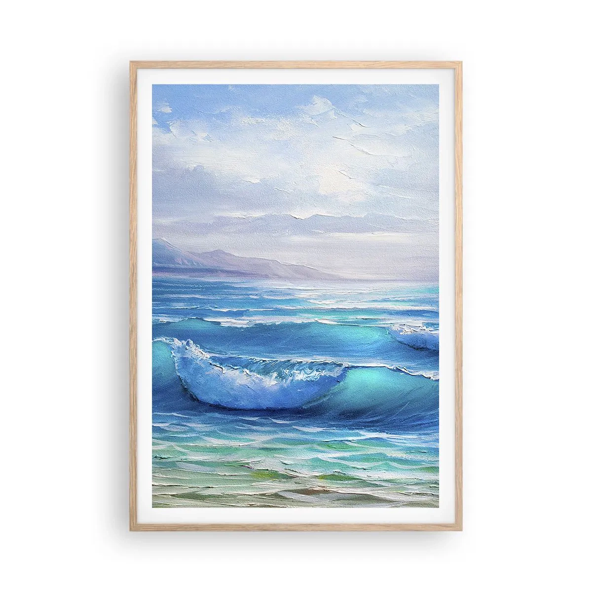 Affiche dans un chêne clair - Poster - Il apporte un soulagement - 70x100 cm