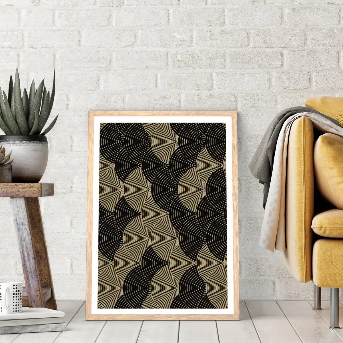 Affiche dans un chêne clair - Poster - Unité dans la multiplicité - 40x50 cm