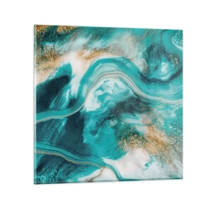 Impression sur verre - Image sur verre - Rivière d'or - 60x60 cm