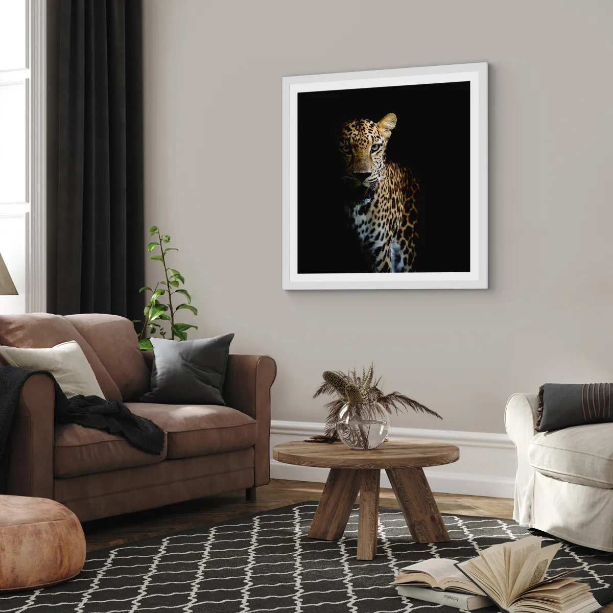 Affiche dans un cadre blanc - Poster - Beauté sombre - 30x30 cm