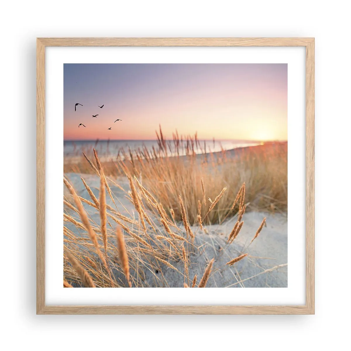 Affiche dans un chêne clair - Poster - Berceuse baltique - 50x50 cm