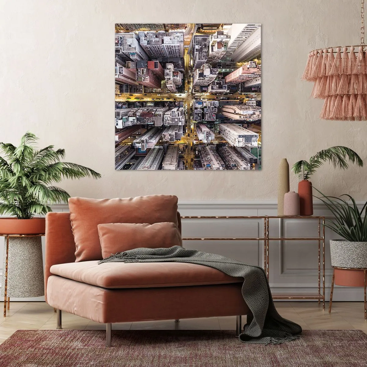 Impression sur toile - Image sur toile - Salutations de Hong-Kong - 60x60 cm