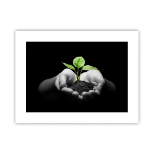 Affiche - Poster - J'aime la nature, je la protège - 40x30 cm