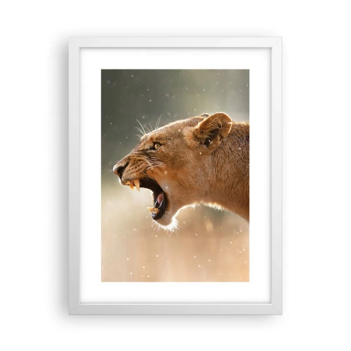 Affiche dans un cadre blanc - Poster - Essayez  de ne pas écouter - 30x40 cm