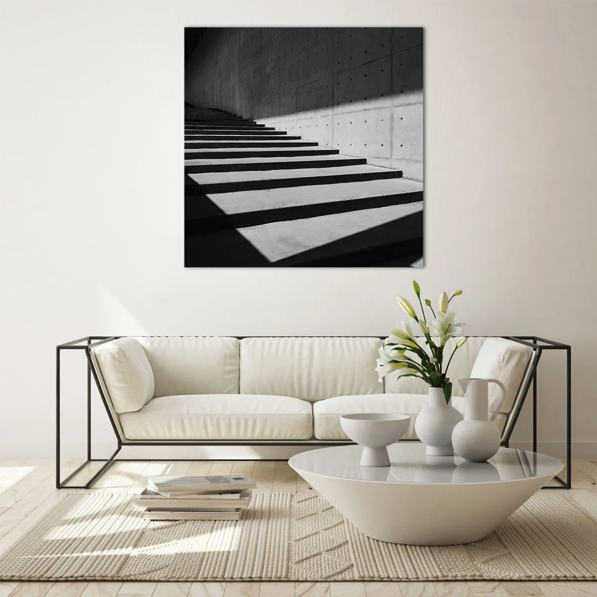 Impression sur verre - Image sur verre - La beauté brute du modernisme - 60x60 cm