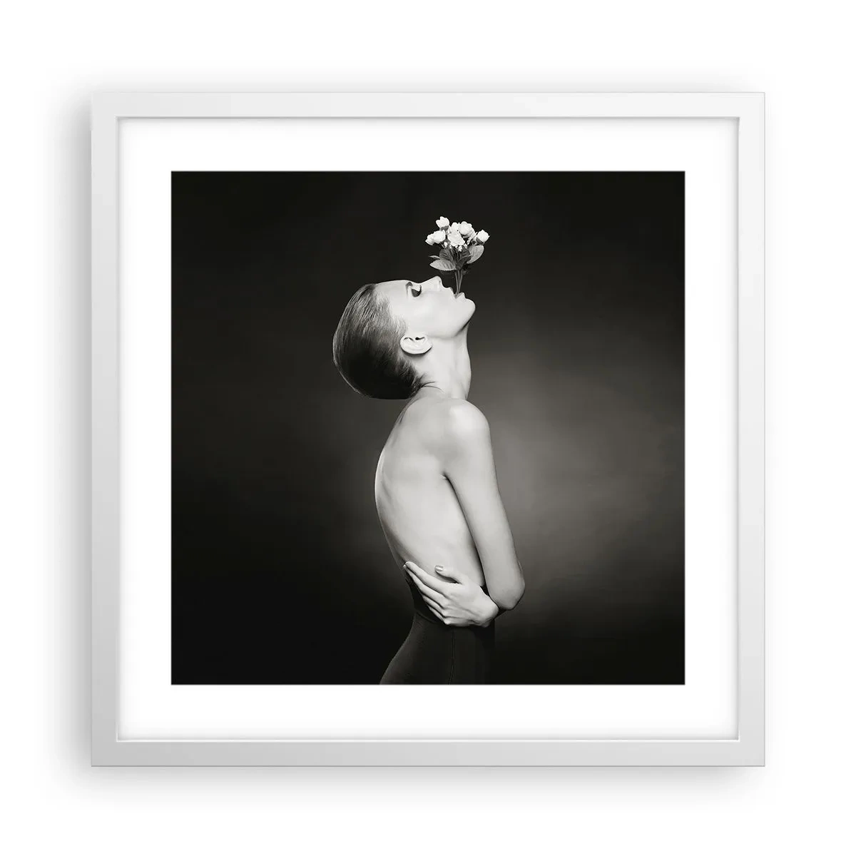 Affiche dans un cadre blanc - Poster - Elégance excentrique - 40x40 cm