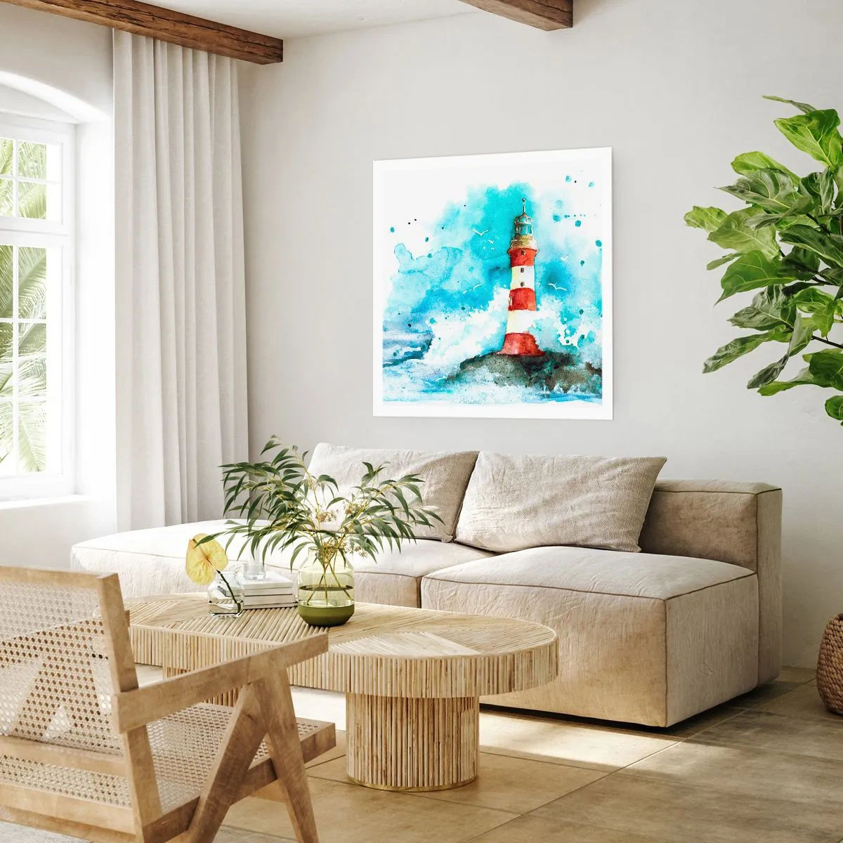 Affiche - Poster - Unité des éléments - 60x60 cm