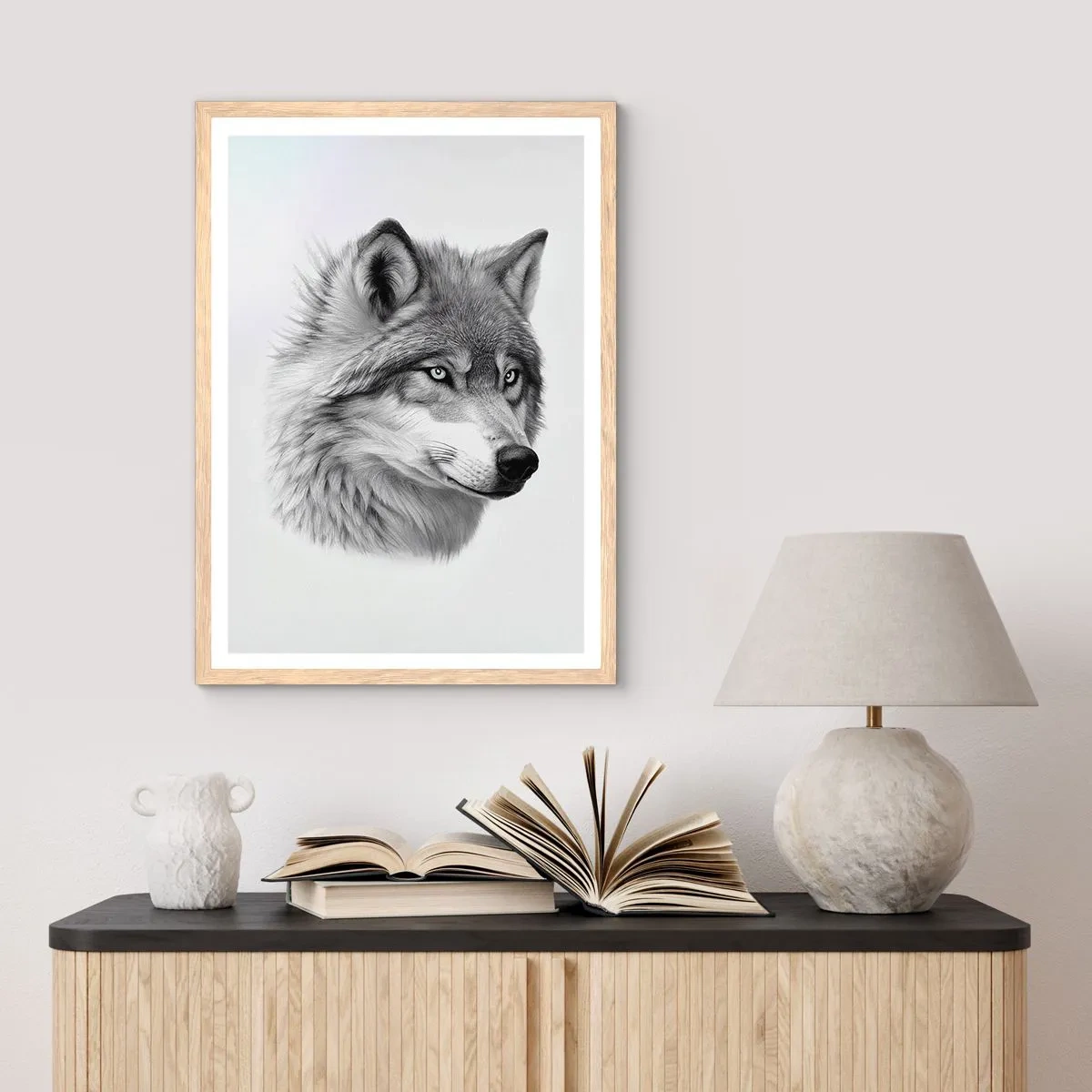 Affiche dans un chêne clair - Poster - Alpha – sans aucun doute - 40x50 cm